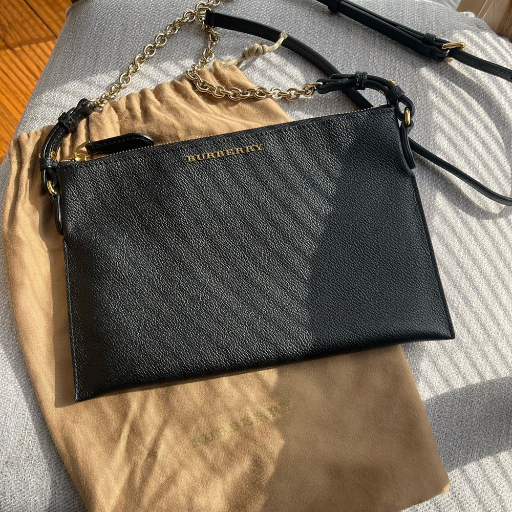 Burberry Black Leather Crossbody Bag